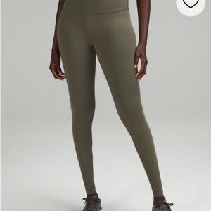 Lululemon Wunder Train- Olive High-Waisted Leggings